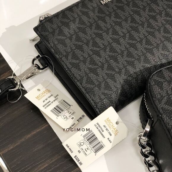 BUNDLE MICHAEL KORS EAST WEST XBODY MESSENGER CELL WALLET WEISTLET HANDBAG PURSE - Picture 6 of 16